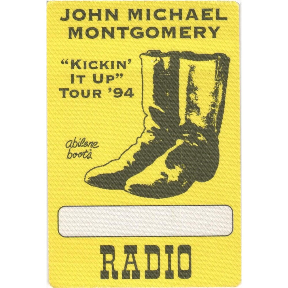 Vintage John Michael Montgomery 1994 Radio Backstage Pass